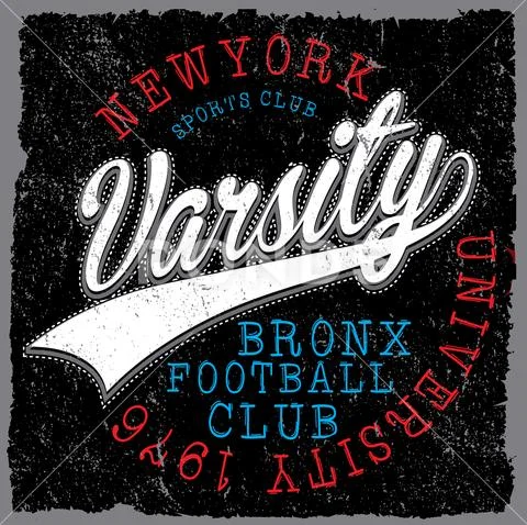 Athletic Dept. New York; Varsity Sport Vector Print And Varsity. For T-Shir..