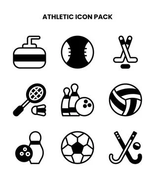 Athletic DuoTone Icons Pack Ilustración de archivo
