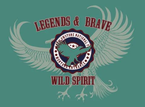 Athletic eagle spirit vector art Illustrazione stock