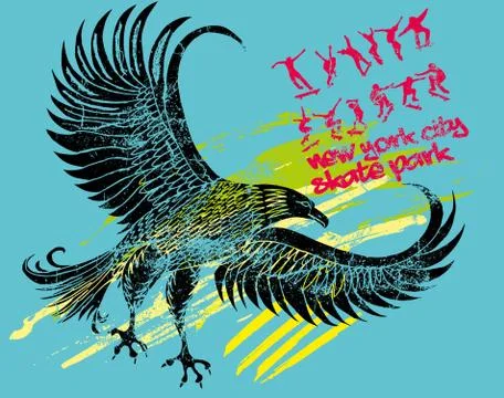 Athletic eagle spirit vector art Illustrazione stock