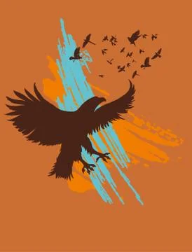 Athletic eagle spirit vector art Illustrazione stock