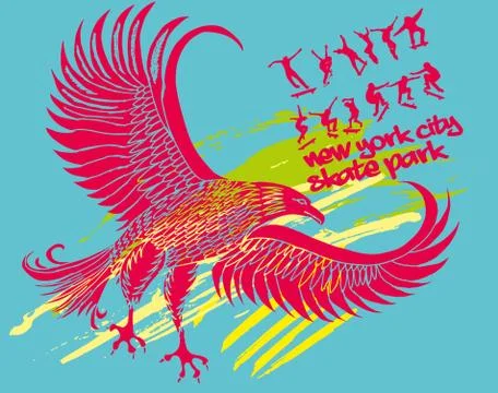 Athletic eagle spirit vector art Illustrazione stock