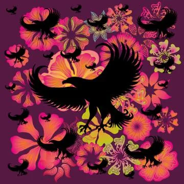 Athletic eagle spirit vector art Illustrazione stock