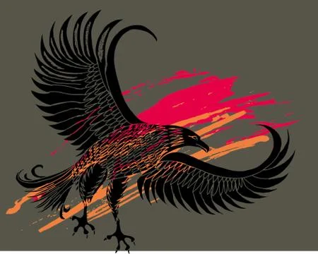Athletic eagle spirit vector art Illustrazione stock