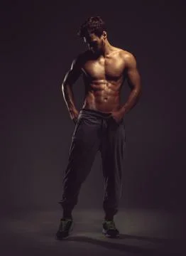 Athletic handsome man Stock Photos