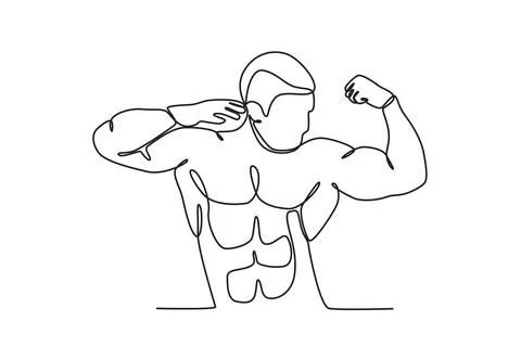 An athletic man active workout Stock Illustration