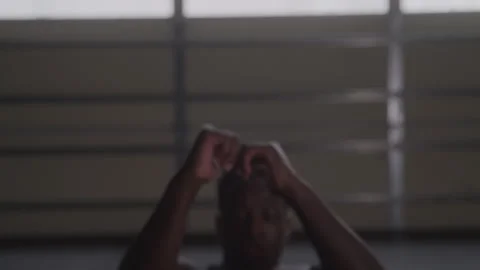 Athletic Man Does Ab Workout Stock Footage 270324055