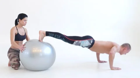 Athletic Man Doing PushUps Video stock 60008166