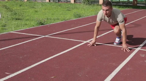 Athletic man exercising outdoors Stock Footage 65727059