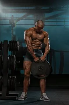 Athletic Man at Gym 2 Stock Photos