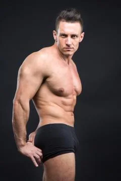 Athletic man posing Stock Photos