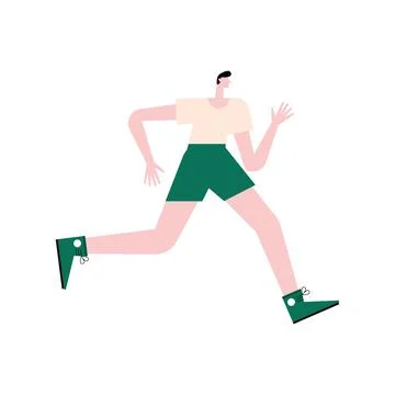 Athletic man running Stock Illustration