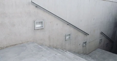 Athletic man running intervals on stairs Stock Footage 70191470