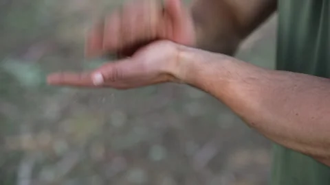 Athletic man shaking off dirt Stock Footage 238667489