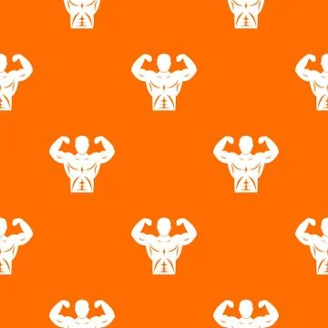 Athletic man torso pattern seamless Stock Illustration