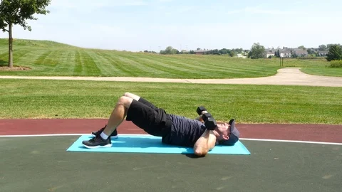 Athletic man working out training exercising glute chest press, 4k, 60fps. Stock Footage 116146664