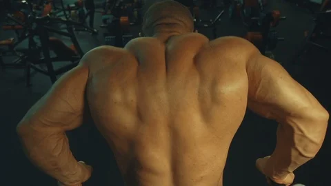 Athletic men pumping up muscles push-ups Stock-Footage 118775261