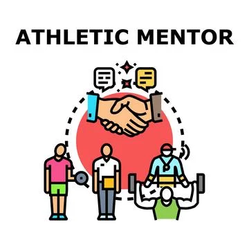 Athletic mentor offering support and guidance Ilustración de archivo