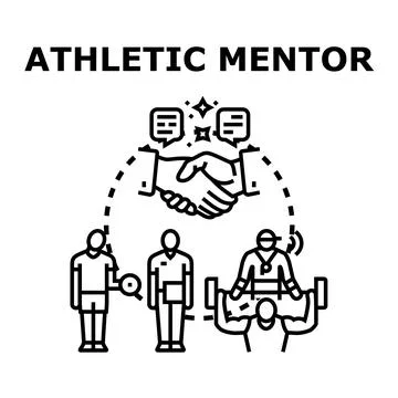 Athletic mentor offering support and guidance Ilustración de archivo