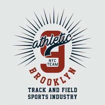 ATHLETIC NYC TEAM BROOKLYN Stock Illustration