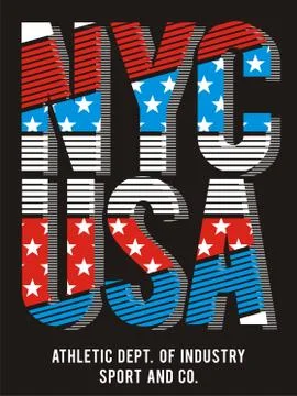 Athletic NYC USA イラスト素材