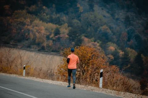 Athletic older runner Stock Photos