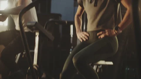 Athletic people scrolling the pedal Stock-Footage 236190187