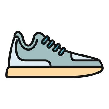 Athletic performance sneaker shoe casual footwear icon Stock Illustration
