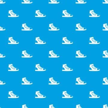 Athletic shoe pattern seamless blue Stock Illustration