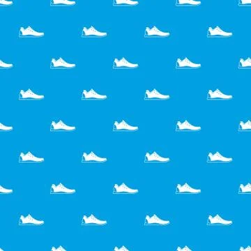 Athletic shoe pattern seamless blue Stock Illustration