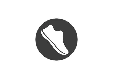 Athletic Shoe. Running logo vector template with Shoe concept. Shoe icon logo Illustrazione stock