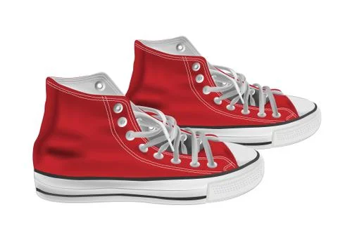 Athletic shoes vector illustration Illustrazione stock