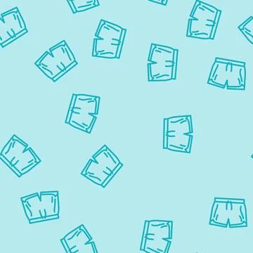 Athletic short clothing line vector seamless pattern Stock Illustration