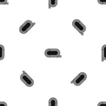 Athletic stadium pattern seamless black Illustrazione stock