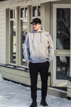 Athletic through the winter Stock Photos