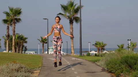 Athletic woman workout Stock Footage 115592887