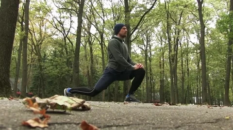Athletic Young Man Doing Exercises In Stock Video Pond5