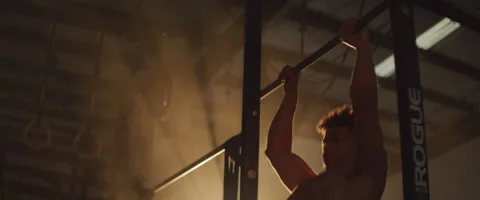 Athletic Young Man Doing Pull Ups Stock Footage 208711419