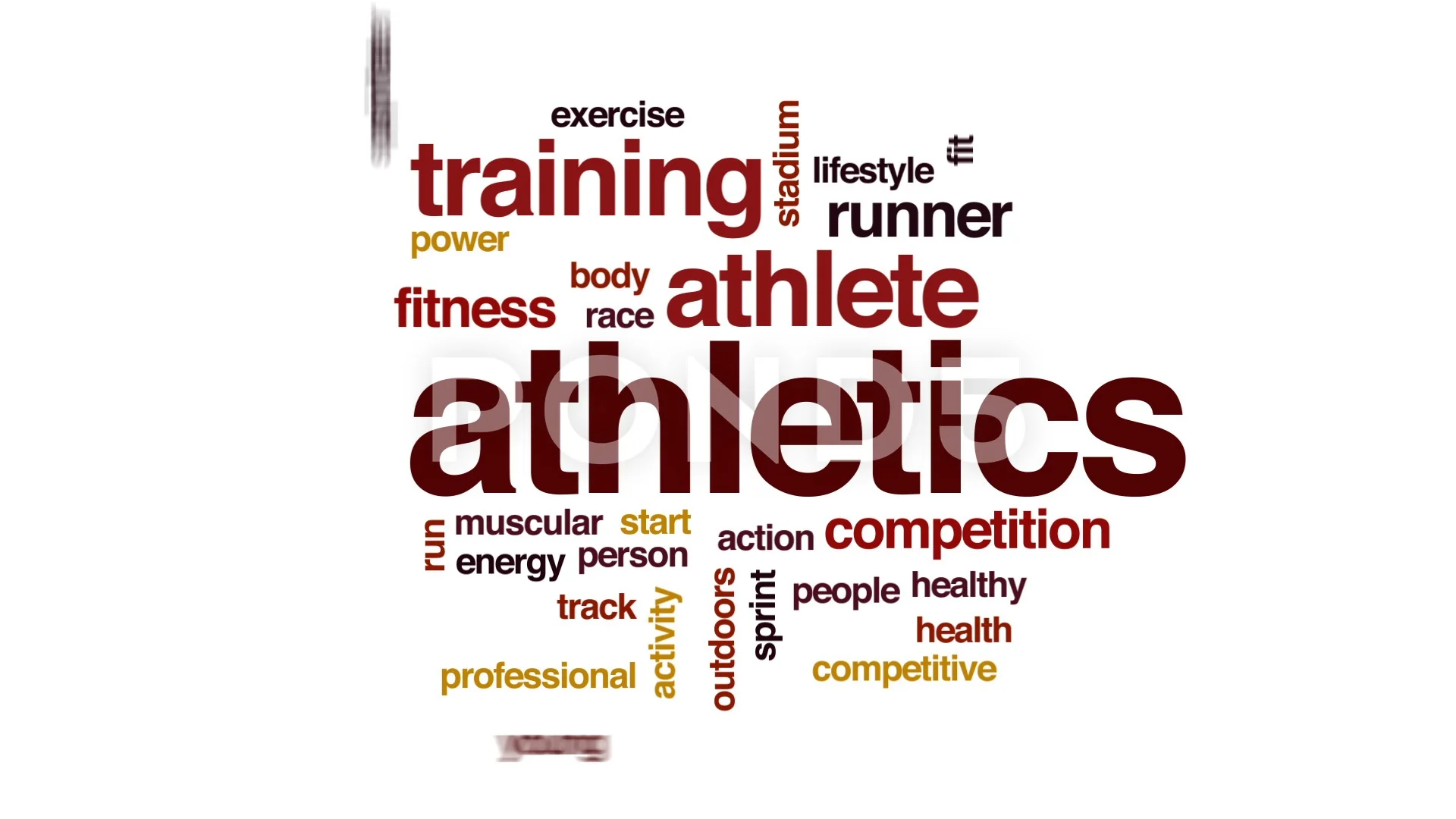 Athletics animated word cloud, text desi, Stock Video