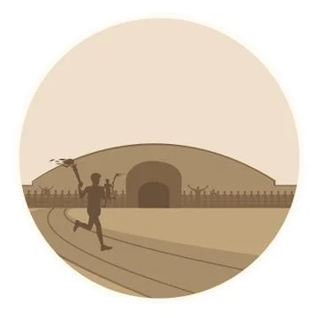Athletics human torch Stock Illustration