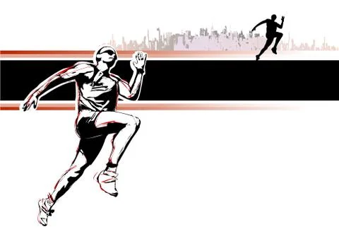 Athletics poster Stock Illustration
