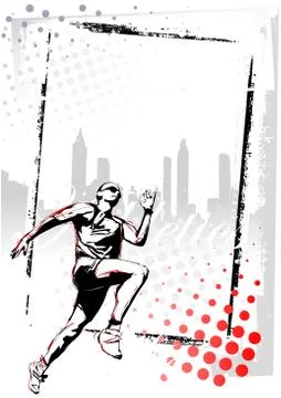 Athletics poster Stock Illustration