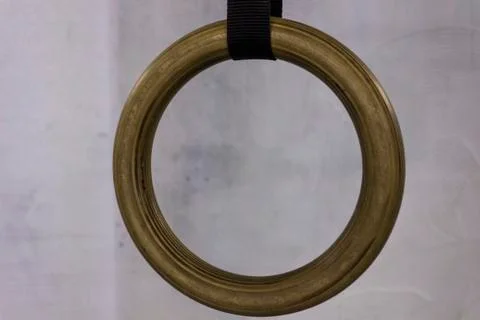 Athletics ring on the background of a light wall Stock Photos
