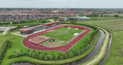 Athletics running track in Assendelft, Stock Video Pond5