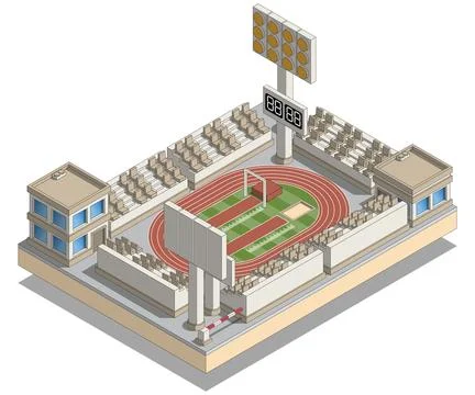 Athletics stadium. Stock Illustration