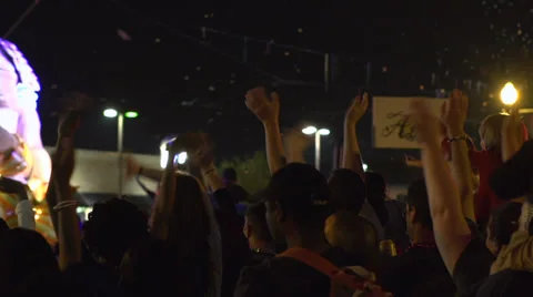 Atilla Float going by crowd in Endymion parade Stock Footage 37509883
