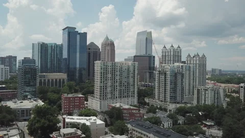 ATL Midtown Skyline Stockbeeldmateriaal 137687090