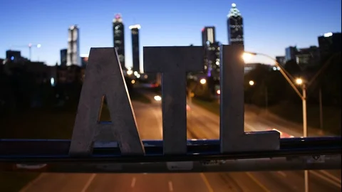 ATL time lapse Stock Footage 97036795