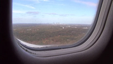 Atlanta from Airplane Window Stock Footage 79122483