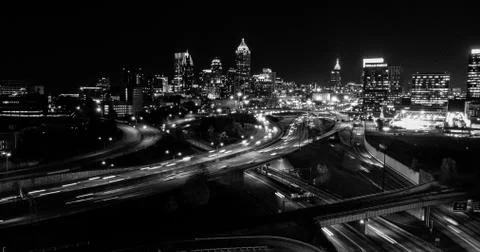 Atlanta in black and white Stock Photos